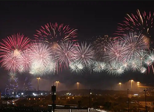 江孜县焰火晚会